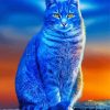 Blue Cat 5D Diamond Painting