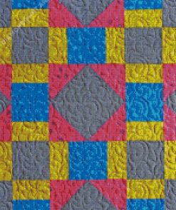 Colored Quilt Block paint by numbers