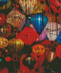 Colorful Paper Lanterns Diamond Painting