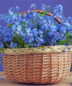 Forget Me Not Basket Diamond Painting