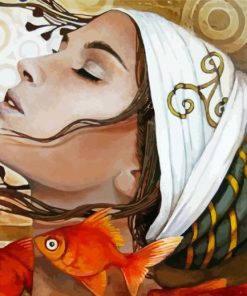 Girl With Fish By Sophie Wilkins Diamond Painting