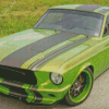 Green Mustang Car 1967 Diamond Painting