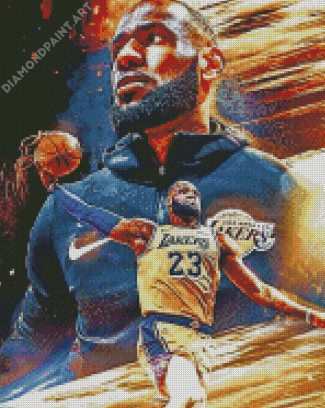Lebron James Lakers 5D Diamond Painting