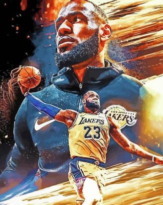 Lebron James Lakers 5D Diamond Painting