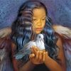 Little Angel Holding Dove Art 5D Diamond Painting