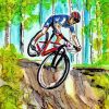 Mountain Bike Illustration Diamond Painting