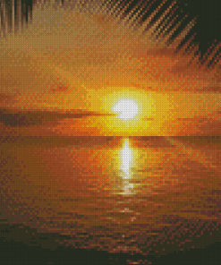Sunset At Roatan Island Diamond painting