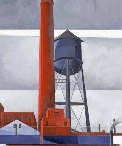 Chimney And Water Tower Demuth Diamond Painting