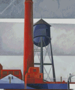 Chimney And Water Tower Demuth Diamond Painting