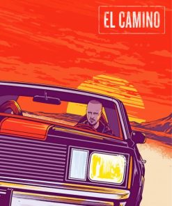 El Camino Movie Illustration Diamond Painting