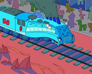 Mallard Train Cartoon Diamond Painting