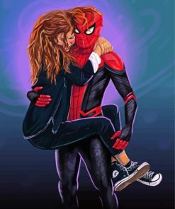 Michelle Jones And Spider Man Characters Art Diamond painting