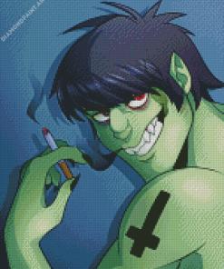 Murdoc Niccals Smoking Art Diamond painting paint by numbers