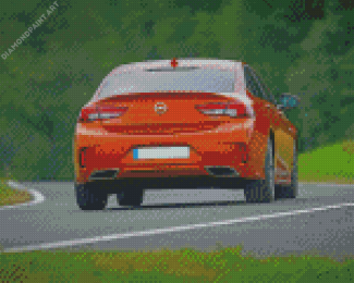 Orange Opel Insignia Diamond Painting