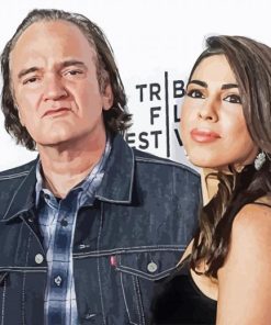 Quentin Tarantino And His Wife Diamond Painting