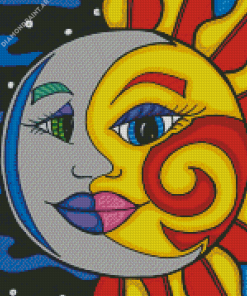 Sun Moon Kiss Diamond painting