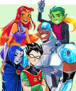 Teen Titans Illustration Art Diamond Painting