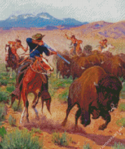 The Buffalo Hunters Diamond Painting