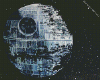 Black And White Death Star Diamond painting