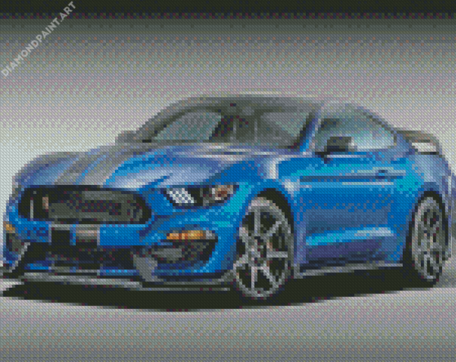 Blue Mustang Ford Car Diamond painting