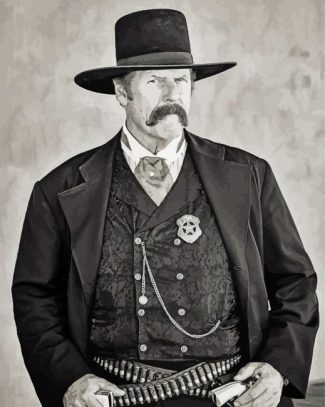 Monochrome Wyatt Earp Diamond Painting
