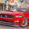 Red Mustang Ford Car Diamond painting