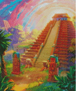 Aztec Pyramid Art Diamond Painting