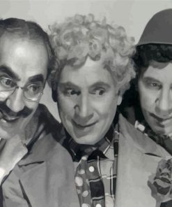 Black And White Comedy Group Marx Brothers Diamond Painting
