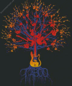 Colorful Guitar Tree Diamond Painting
