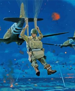 Paratroopers War Art Diamond Painting