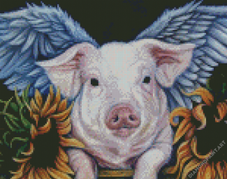 Pig With Wings Diamond Painting