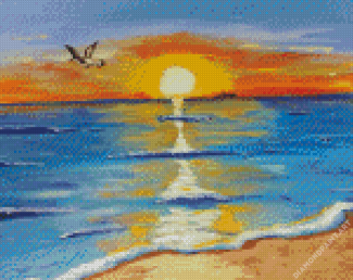 Aesthetic Sunrise Beach Diamond Painting