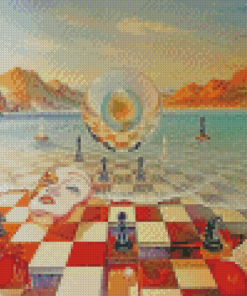Abstract Chess Game Diamond Painting