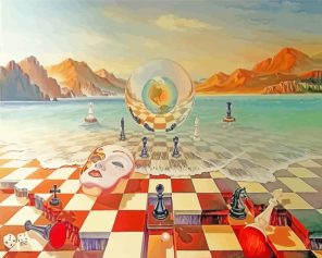 Abstract Chess Game Diamond Painting