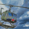 Aesthetic Huey Helicopter Diamond Painting
