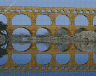 Aesthetic Roman Aqueduct Reflection Diamond Paintings