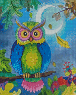 Artistic Mandala Owl Diamond Painting