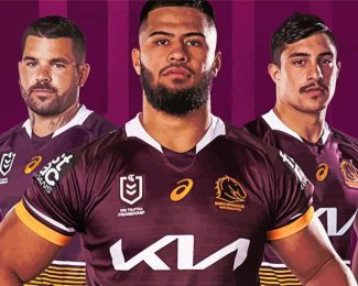 Brisbane Broncos Rugby League Players Diamond Painting