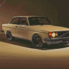 Classic Volvo 240 Saloon Car Diamond Painting