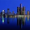 Detroit Skyline At Night Diamond Painting