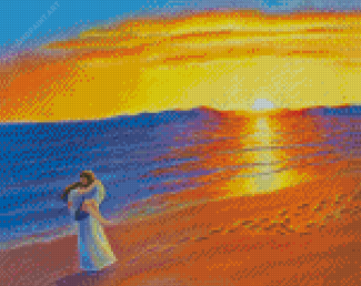 Footprints In The Sand Diamond Painting