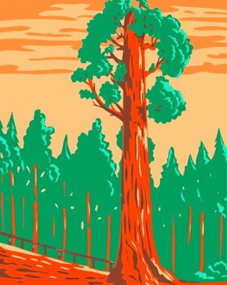 Giant Sequoia Tree Diamond Painting