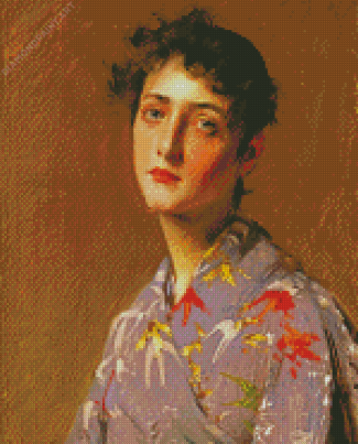 Girl In Japanese Custom William Merritt Chase Diamond Painting