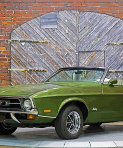 Green 72 Ford Mustang Diamond Painting