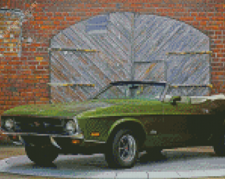 Green 72 Ford Mustang Diamond Painting