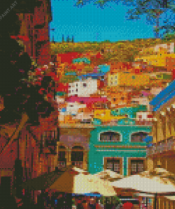 Guanajuato Colorful Houses Diamond Paintings