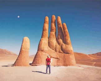 Hand Of The Desert Statue Atacama Desert Diamond Painting