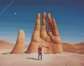 Hand Of The Desert Statue Atacama Desert Diamond Painting