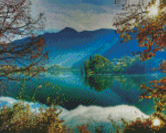 Lake Idro Landscape Diamond Painting