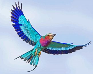 Lilac Breasted Bird Diamond Painting